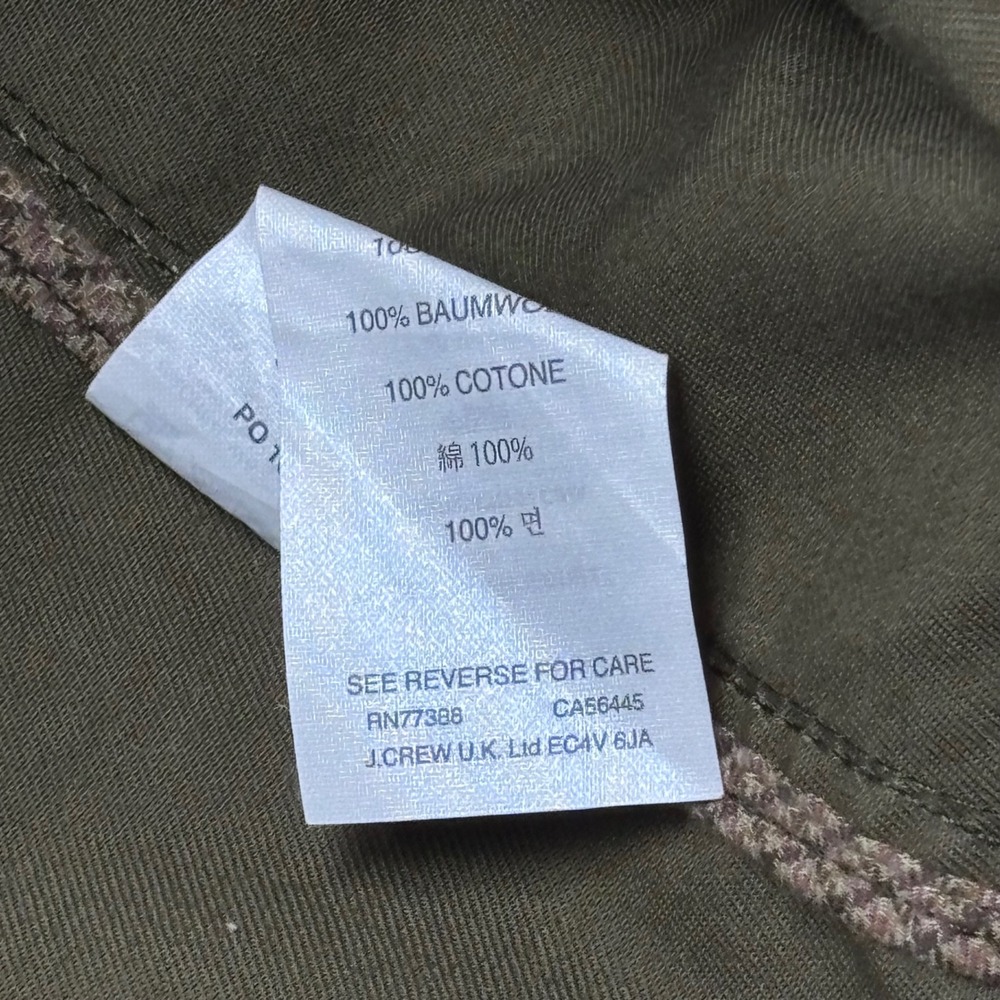 J.Crew Women's Field Jacket Small Olive Cotton Utility Style 19034 SP16 - Picture 5 of 5